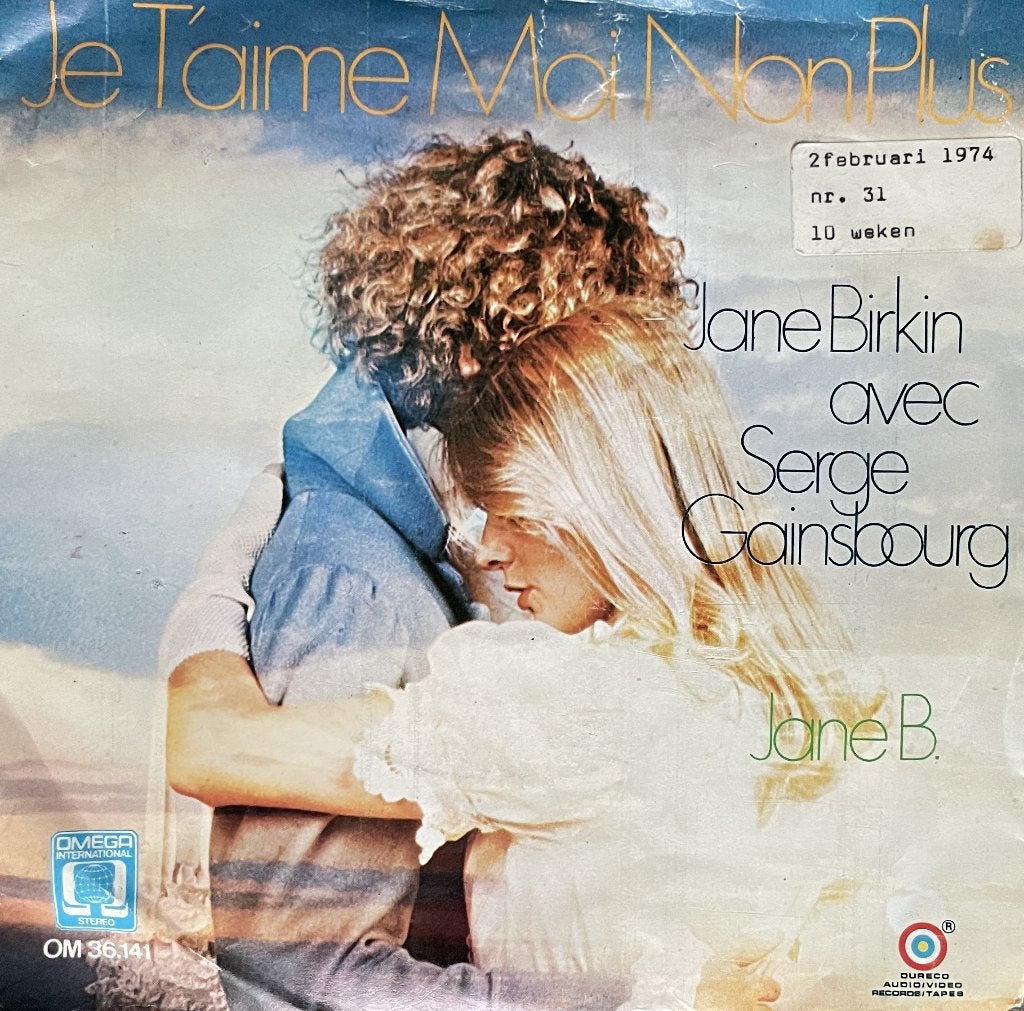 Jane Birkin & Serge Gainsbourg - Je t'aime moi non plus 1969, Cd's en Dvd's, Vinyl Singles, Ophalen of Verzenden, Zo goed als nieuw
