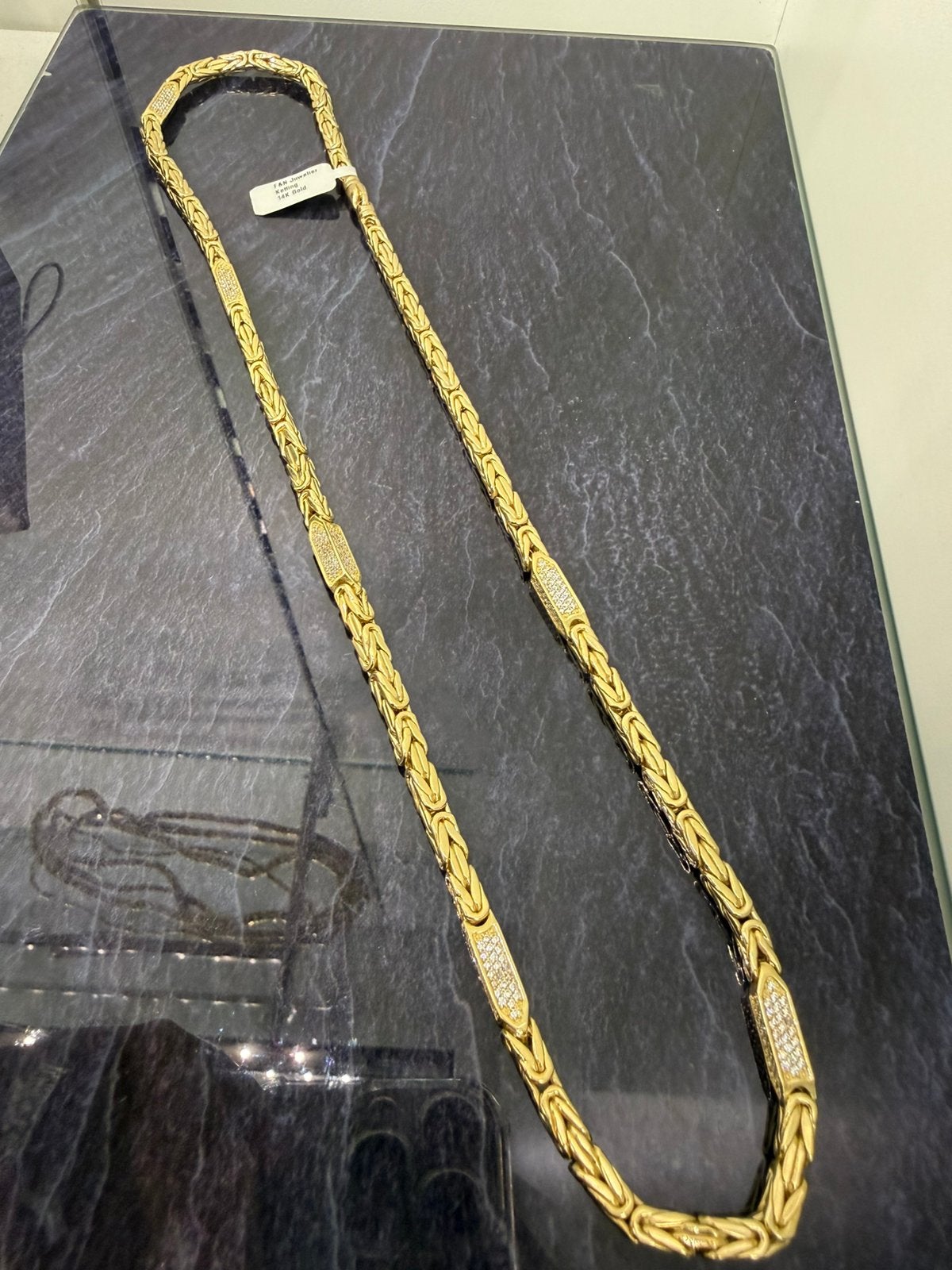 Prachtige 14 karaats gouden koningsketting 60 cm 4.6 mm, Ophalen of Verzenden, Nieuw, Goud