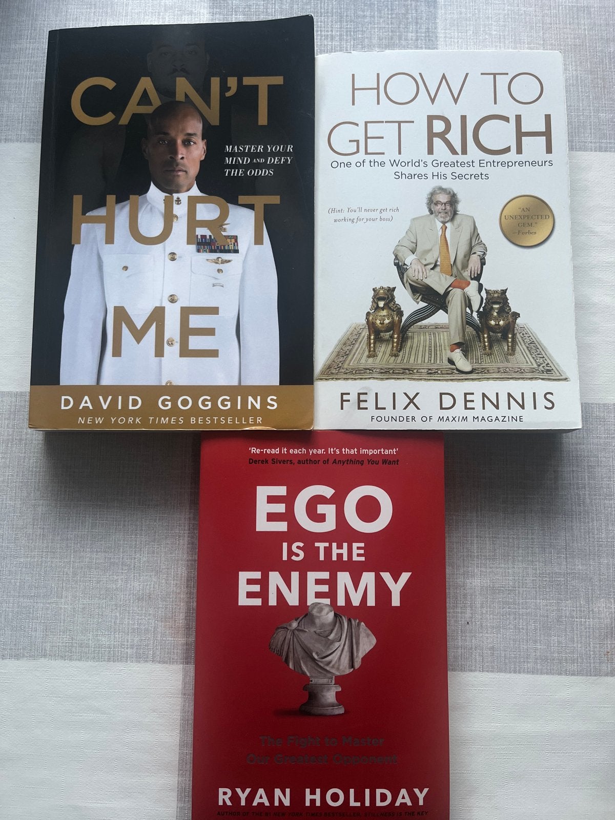 Boeken: Can't Hurt Me, How to Get Rich, Ego is the Enemy, Ophalen of Verzenden, Zo goed als nieuw, Wereld overig