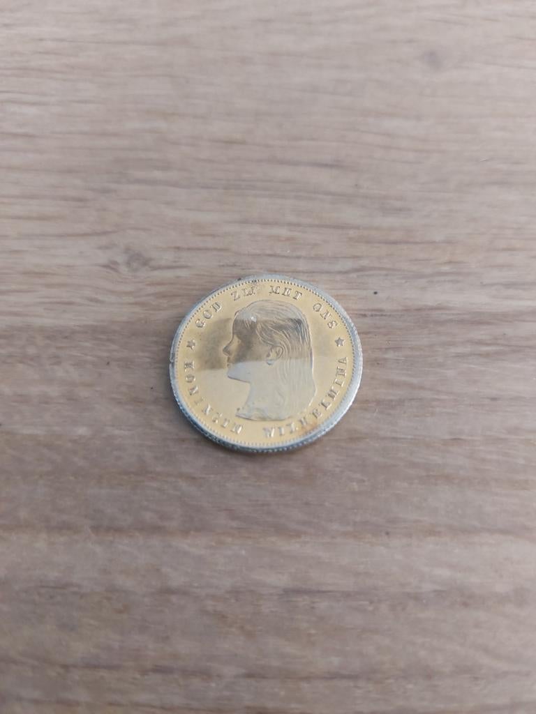 Gouden 10 gulden munt 1897 Wilhelmina copy, Ophalen, Koningin Wilhelmina, 10 gulden