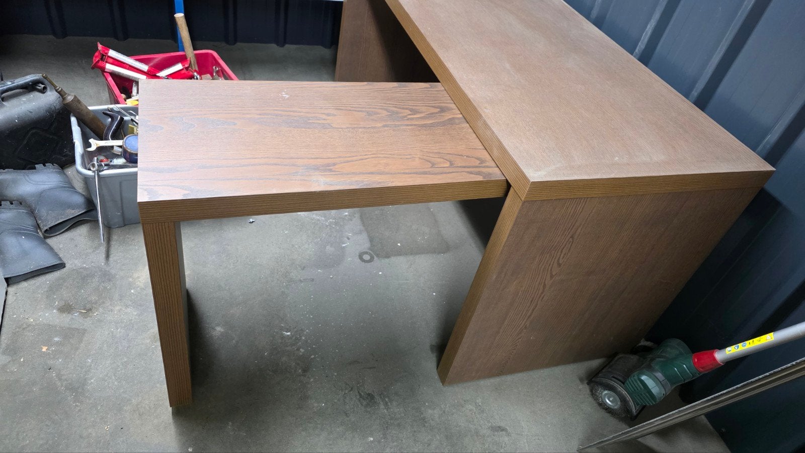 Bureau met zijstuk., Ophalen, 150 cm, 65 cm, Hoekbureau