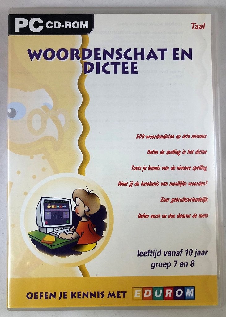 PC CD-ROM Woordenschat en dictee - EDUROM groep 7 en 8 Taal, Puzzel en Educatief, 1 speler, Nieuw, Ophalen of Verzenden