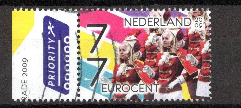 gestempelde zegel. Jaar 2009: Taptoe, Breda, Ophalen of Verzenden, Na 1940, Gestempeld