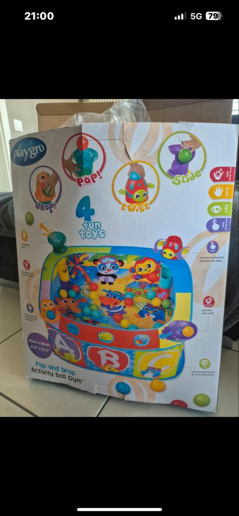 Playgro Pop and Drop Activity Ball Gym, Kinderen en Baby's, Speelgoed | Babyspeelgoed, Ophalen of Verzenden, Zo goed als nieuw