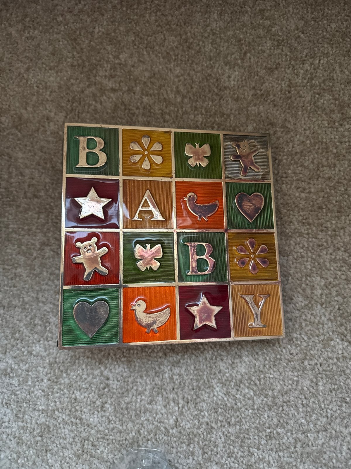 Vintage Baby Fotoalbum - Kleurrijk en Zelfklevend, Plakboek, Overige merken, Meerkleurig, Zo goed als nieuw