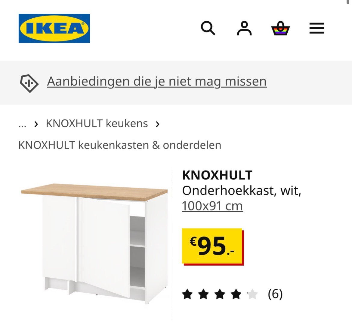 Ikea Knoxhult onderkast NIEUW, Huis en Inrichting, Keuken | Keukenelementen, Ophalen, 50 tot 100 cm, Zo goed als nieuw, Minder dan 100 cm