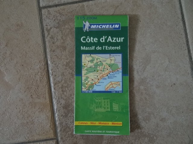 michelin wegenkaart 115 Cote d'azur, Massif de Esterel, Ophalen of Verzenden, 2000 tot heden, Frankrijk, Landkaart