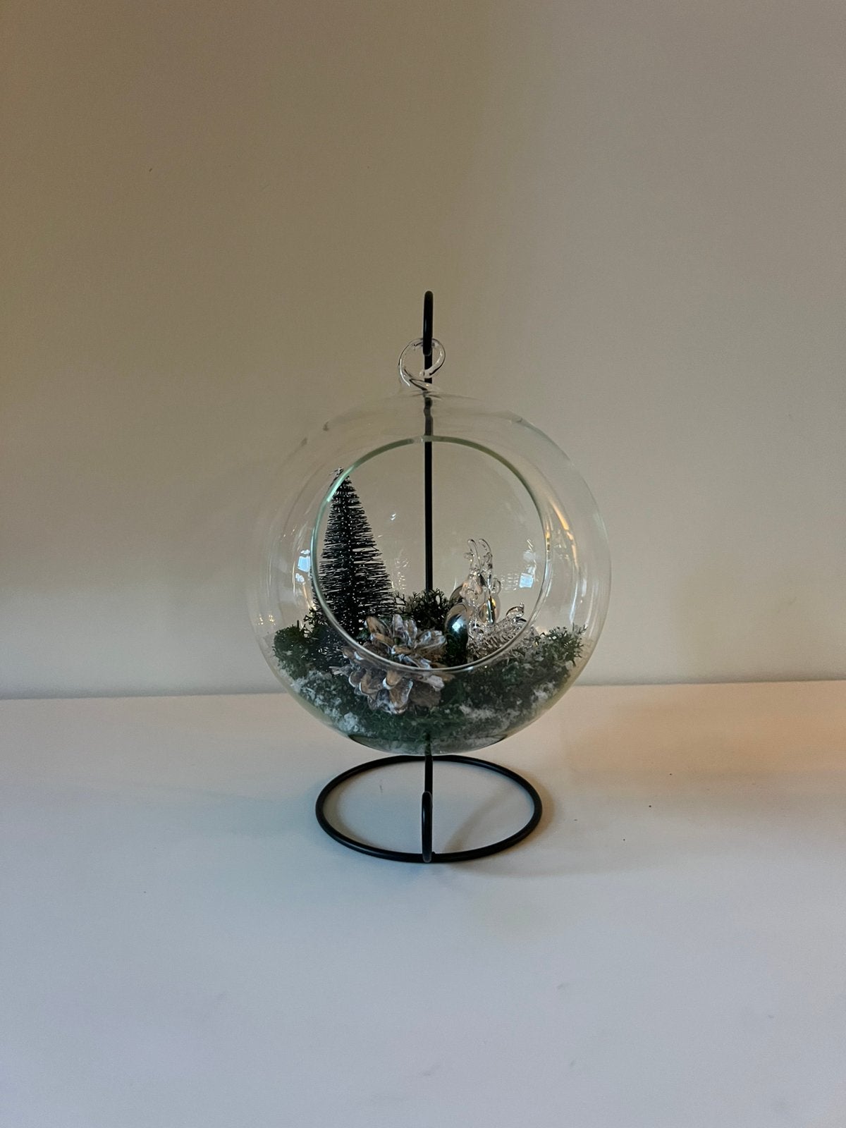 Opgemaakt terrarium vaas hangende bol, Ophalen, Zo goed als nieuw, Groen