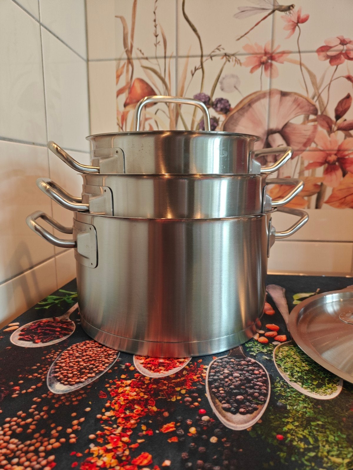 Sola Pannenset RVS - 3 Kookpannen met Deksel, Nieuw, Pannenset, Ophalen of Verzenden, Geschikt voor inductie