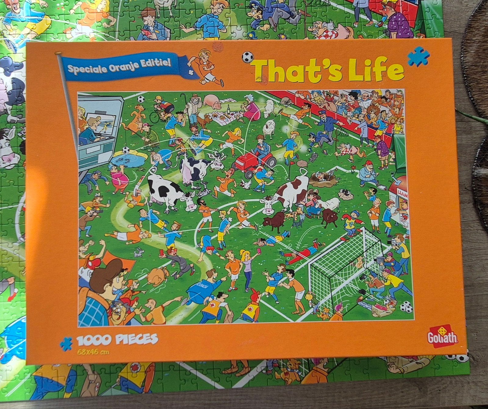 Thats life, oranje, Ophalen of Verzenden, 500 t/m 1500 stukjes, Gebruikt, Legpuzzel