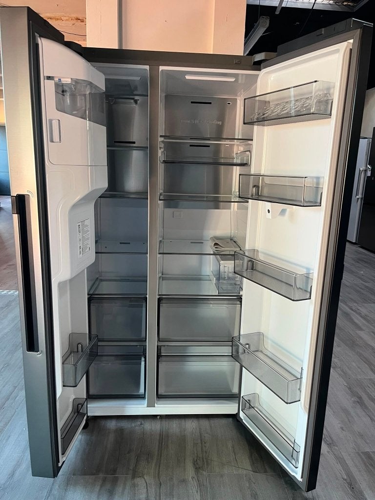Samsung Amerikaanse koelkast met touchscreen – Zilver, Witgoed en Apparatuur, Koelkasten en IJskasten, 200 liter of meer, 60 cm of meer