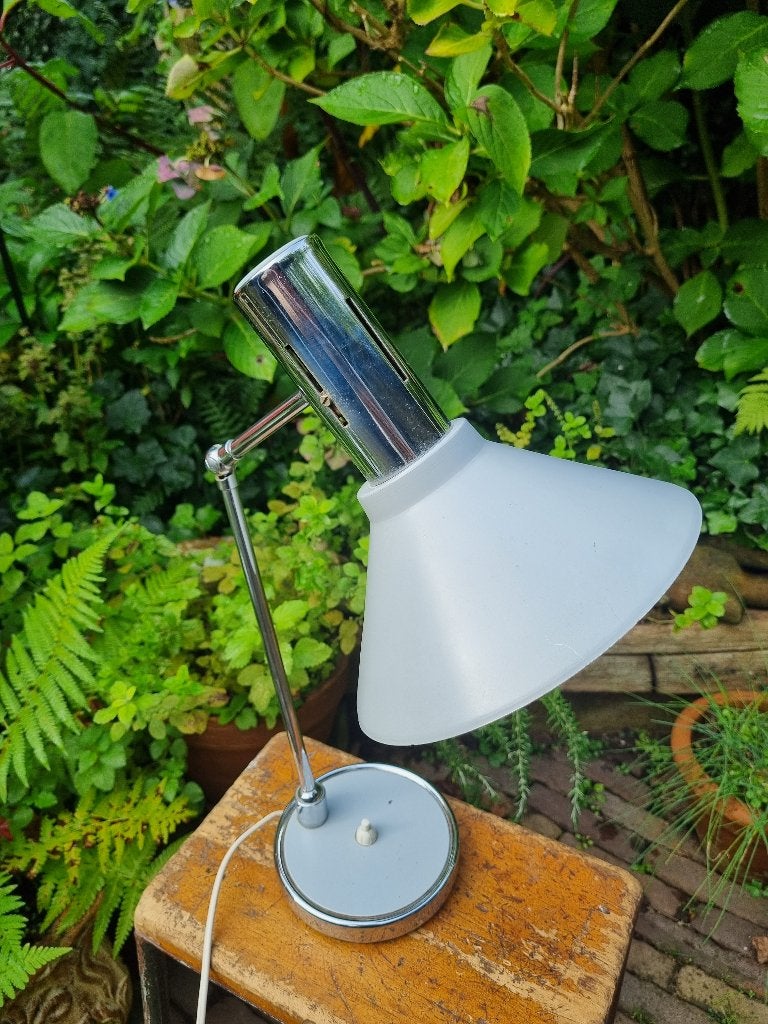 Bureaulamp Stilux Milano 1 grijs vintage design italiaans, Bureaulamp, Gebruikt, Overige merken, Grijs