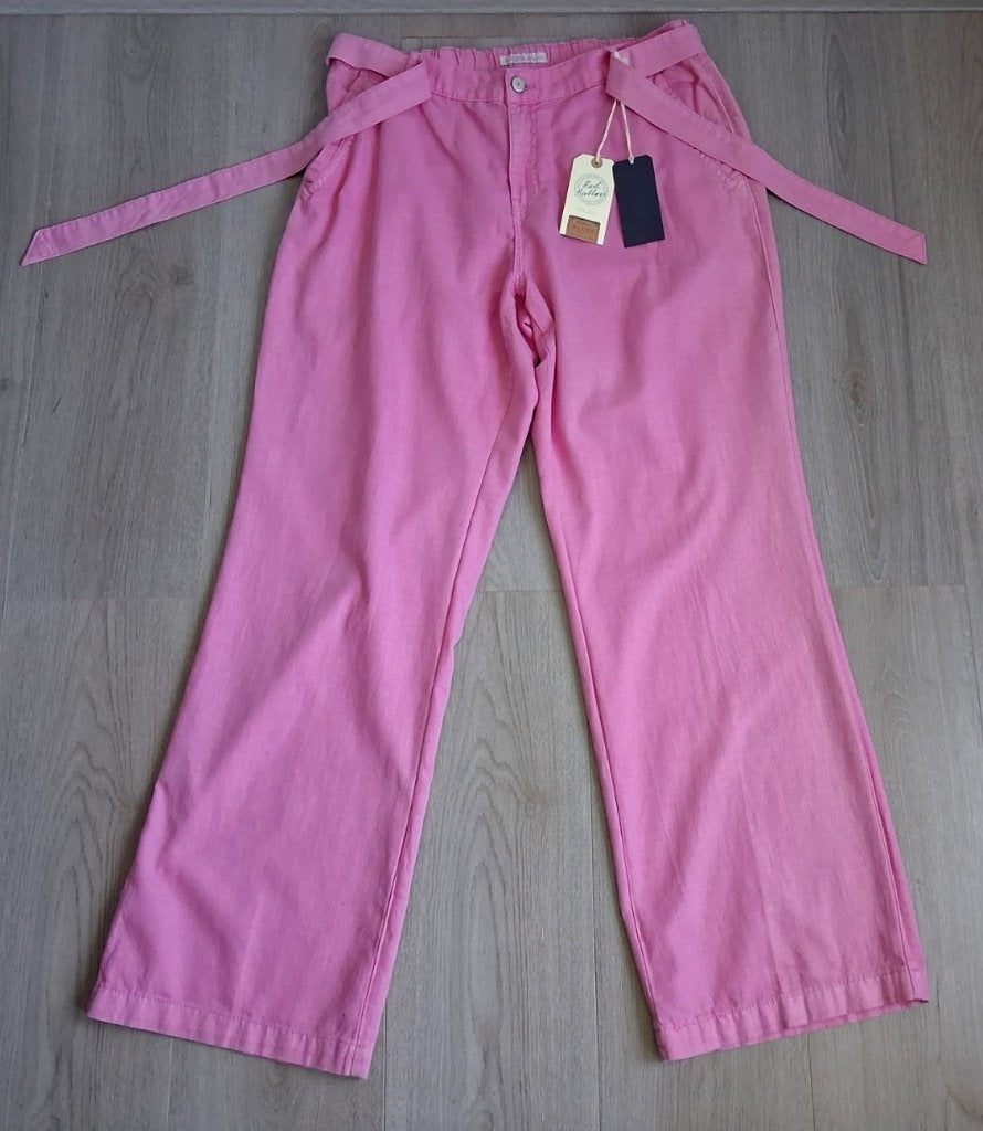 RED BUTTON Roze Katoenen/Linnen broek maat 42, Kleding | Dames, Broeken en Pantalons, Maat 42/44 (L), Nieuw, Ophalen of Verzenden