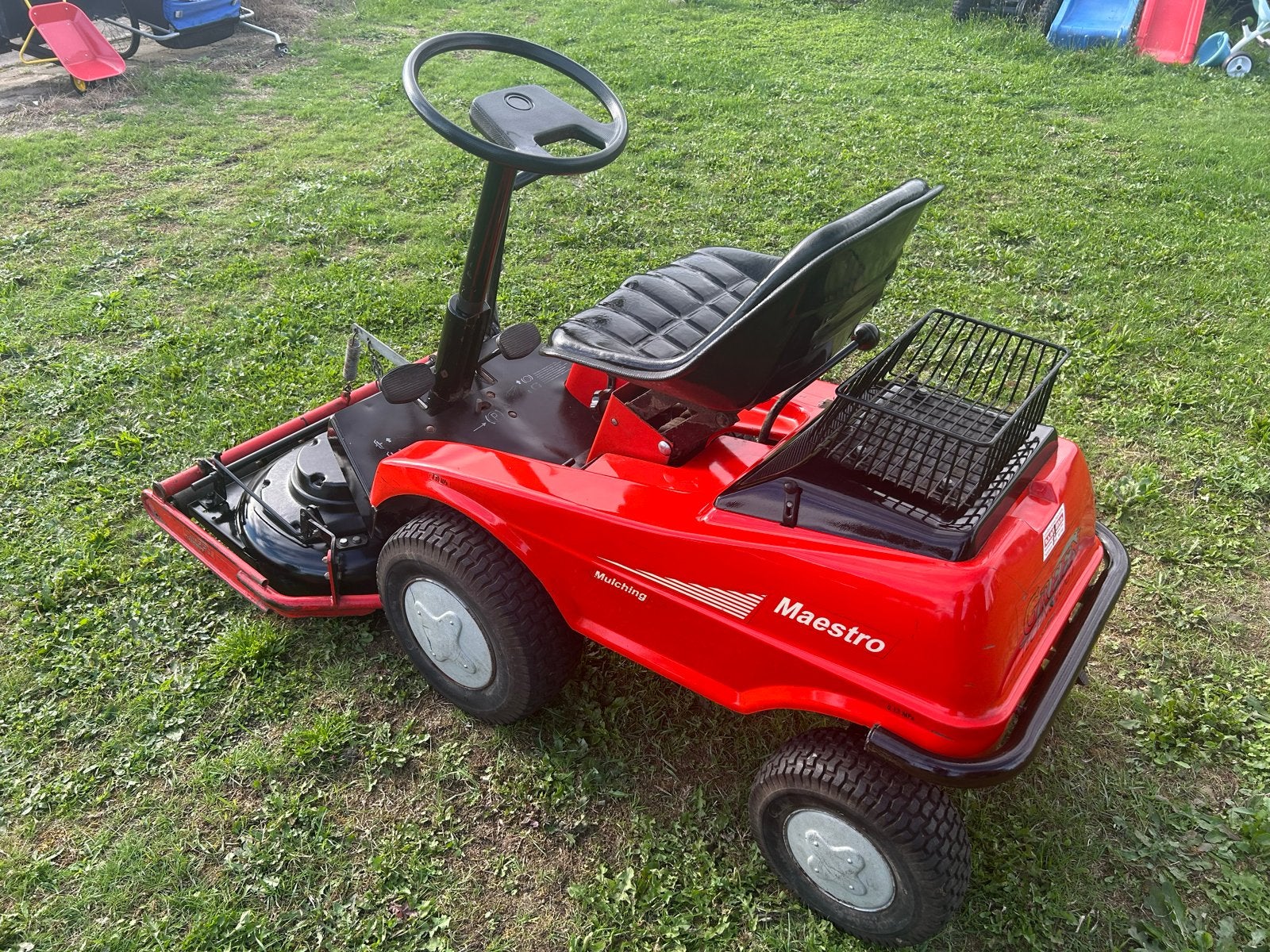 Maestro Mulching Zitmaaier - Perfect voor uw gazon!, Ophalen, Cirkelmaaier, Gebruikt, Benzine-grasmaaier
