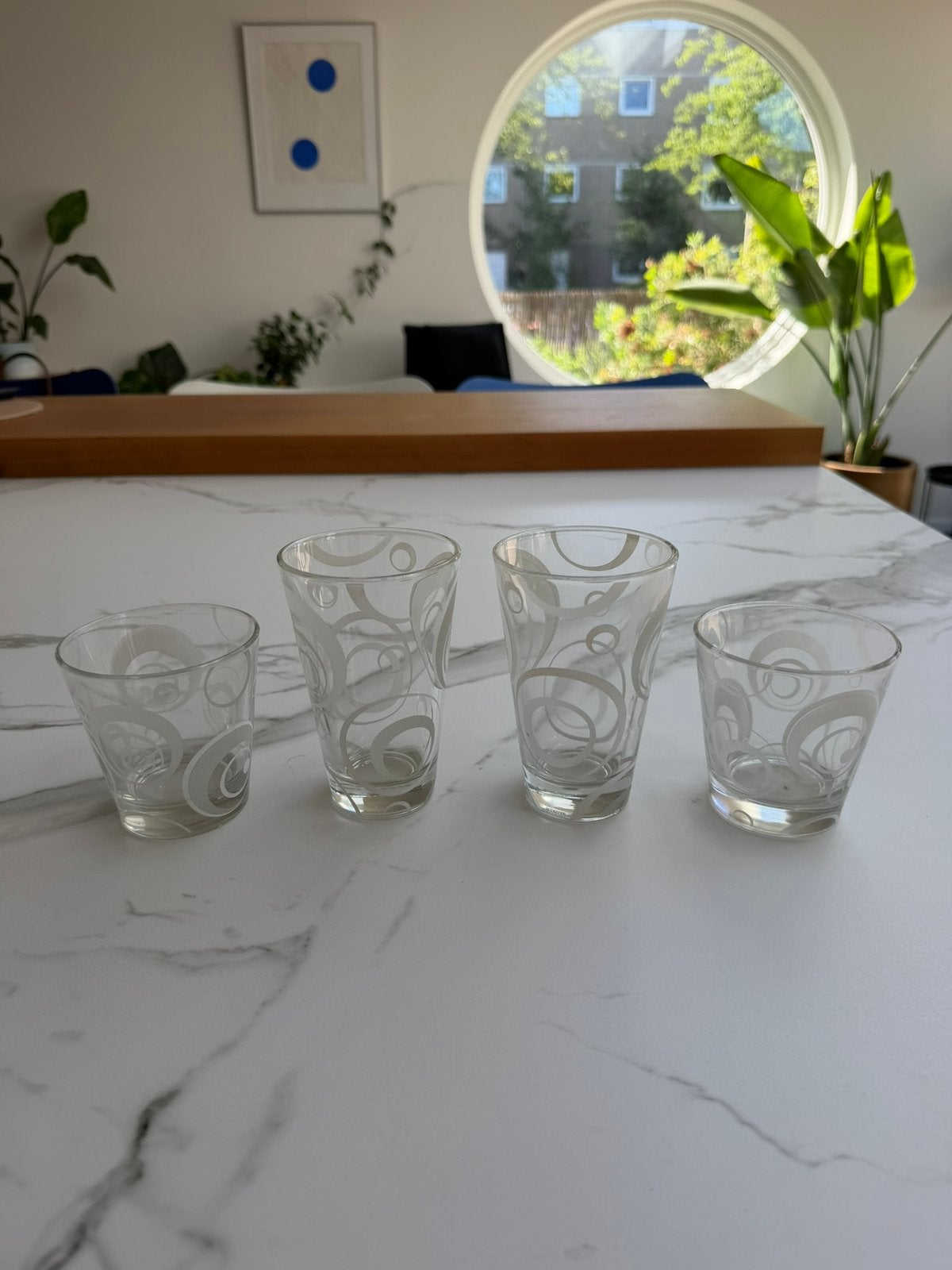 VINTAGE glazen ‘CERVE’ 4x pop art decor TOTAALPRIJS, Verzamelen, Glas en Borrelglaasjes, Ophalen of Verzenden, Zo goed als nieuw