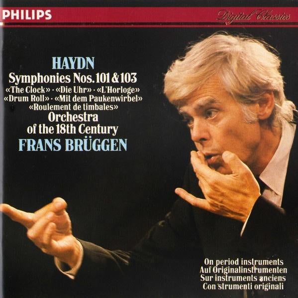 HAYDN Symphonies nos. 101 & 103 CD BRUGGEN PHILIPS, Cd's en Dvd's, Cd's | Klassiek, Gebruikt, Orkest of Ballet, Classicisme, Ophalen of Verzenden
