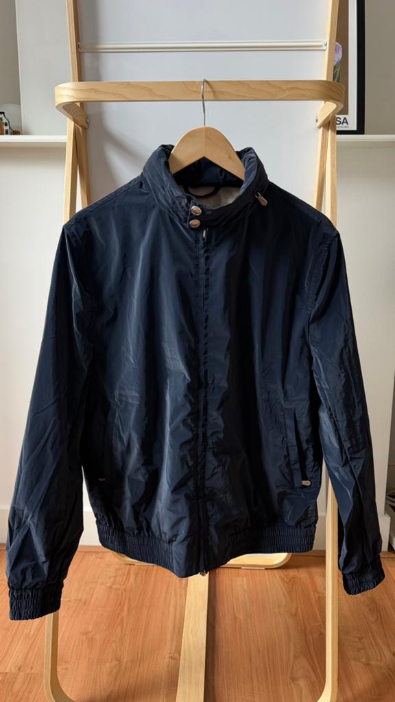 Brunello Cucinelli Technical Blouson Jas Navy Blauw Maat 48, Ophalen of Verzenden, Zo goed als nieuw, Maat 48/50 (M), Blauw