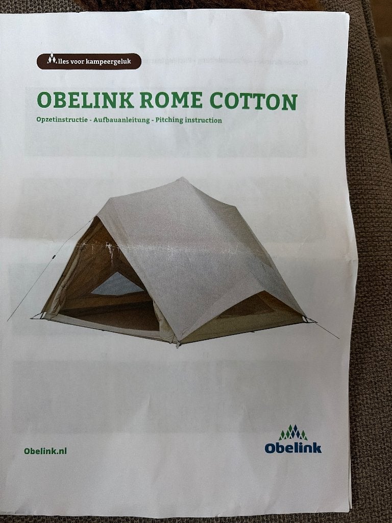 Obelink tent model Rome, Caravans en Kamperen, Tenten, Ophalen, Nieuw, Tot en met 3