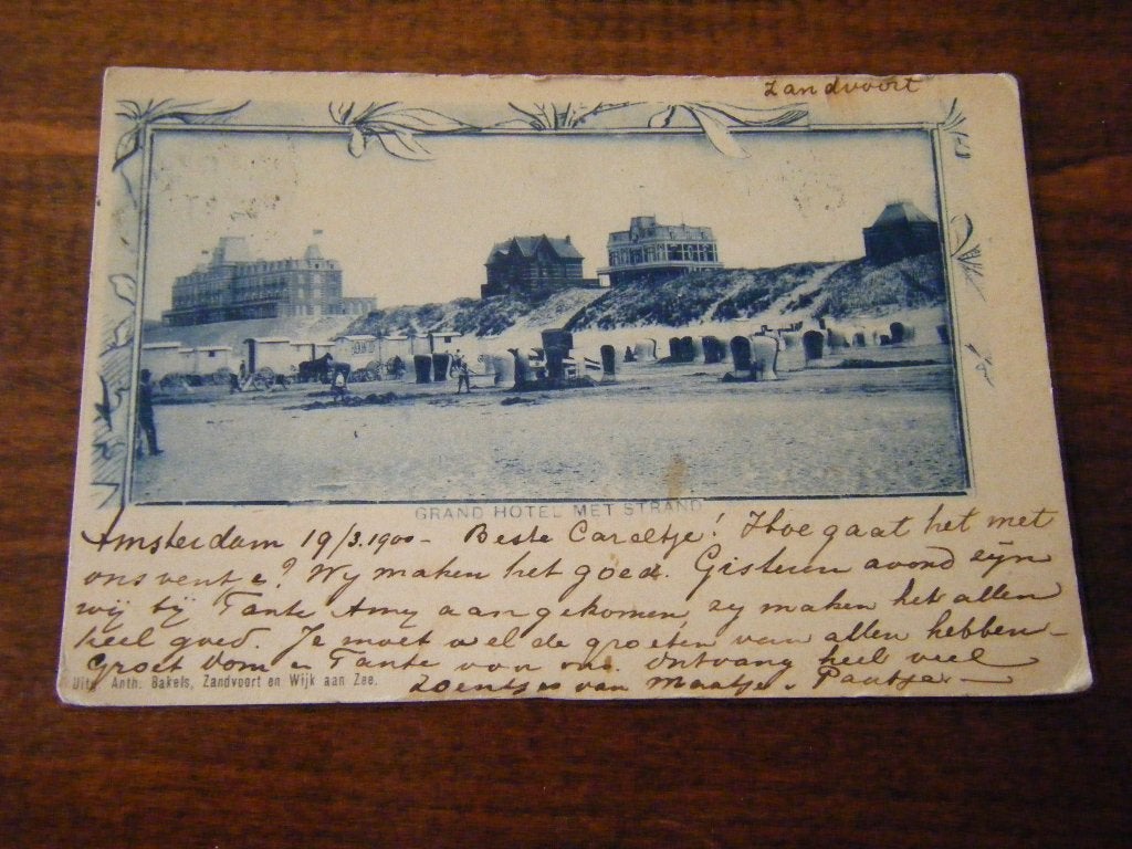 X40 - Zandvoort  - Hotel - Strand - 1900 - Mooi/Oud, Ophalen of Verzenden, Voor 1920, Noord-Holland