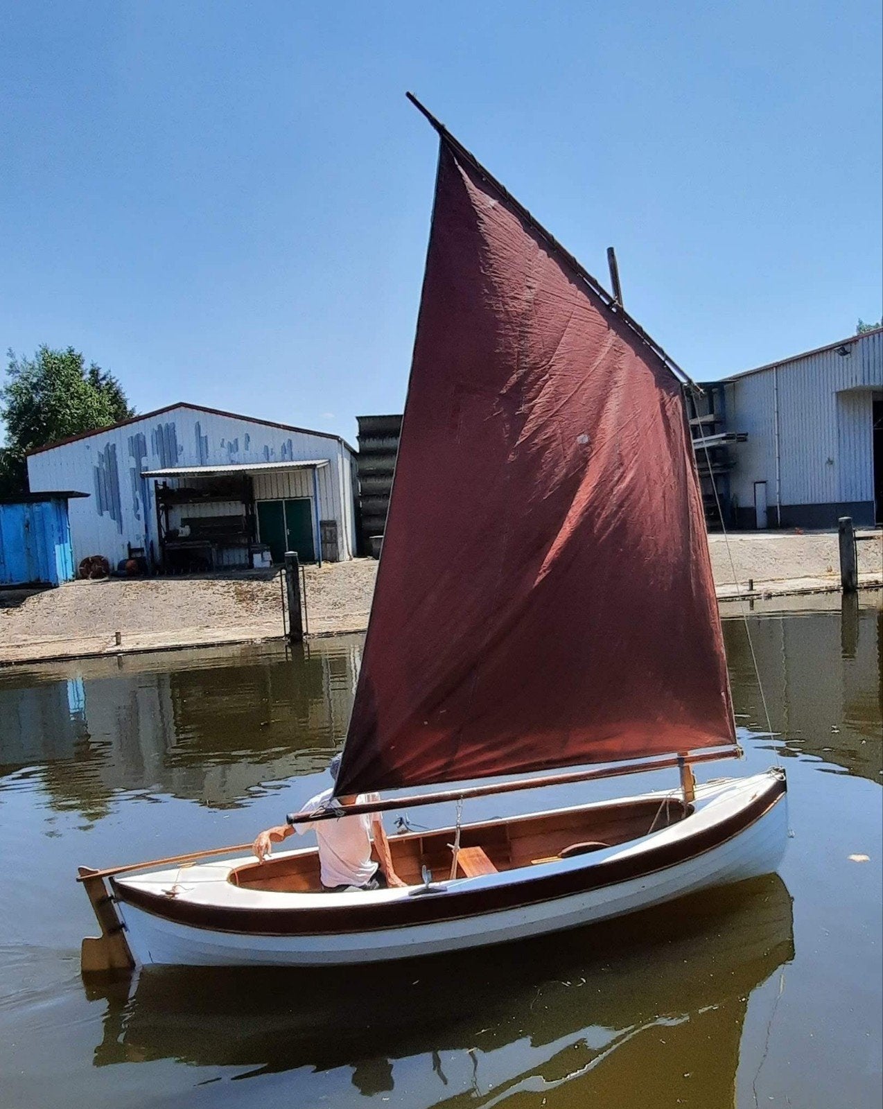 Sloep zeilen roeien hout epoxy goede staat, Watersport en Boten, Ophalen