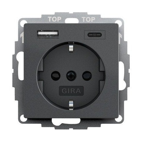 WCD RA 1V + USB A+C mat antraciet, Verzenden, Nieuw