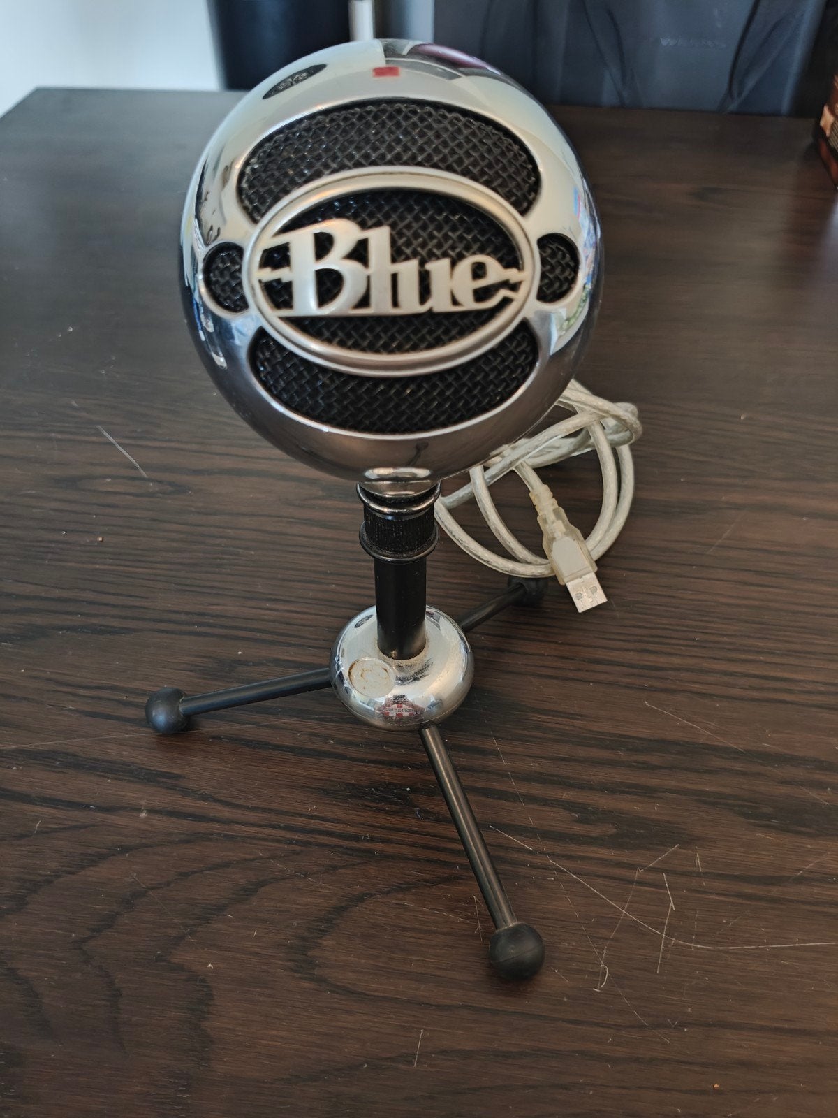 Blue Snowball USB Microfoon met standaard, Muziek en Instrumenten, Microfoons, Ophalen of Verzenden, Gebruikt, Studiomicrofoon
