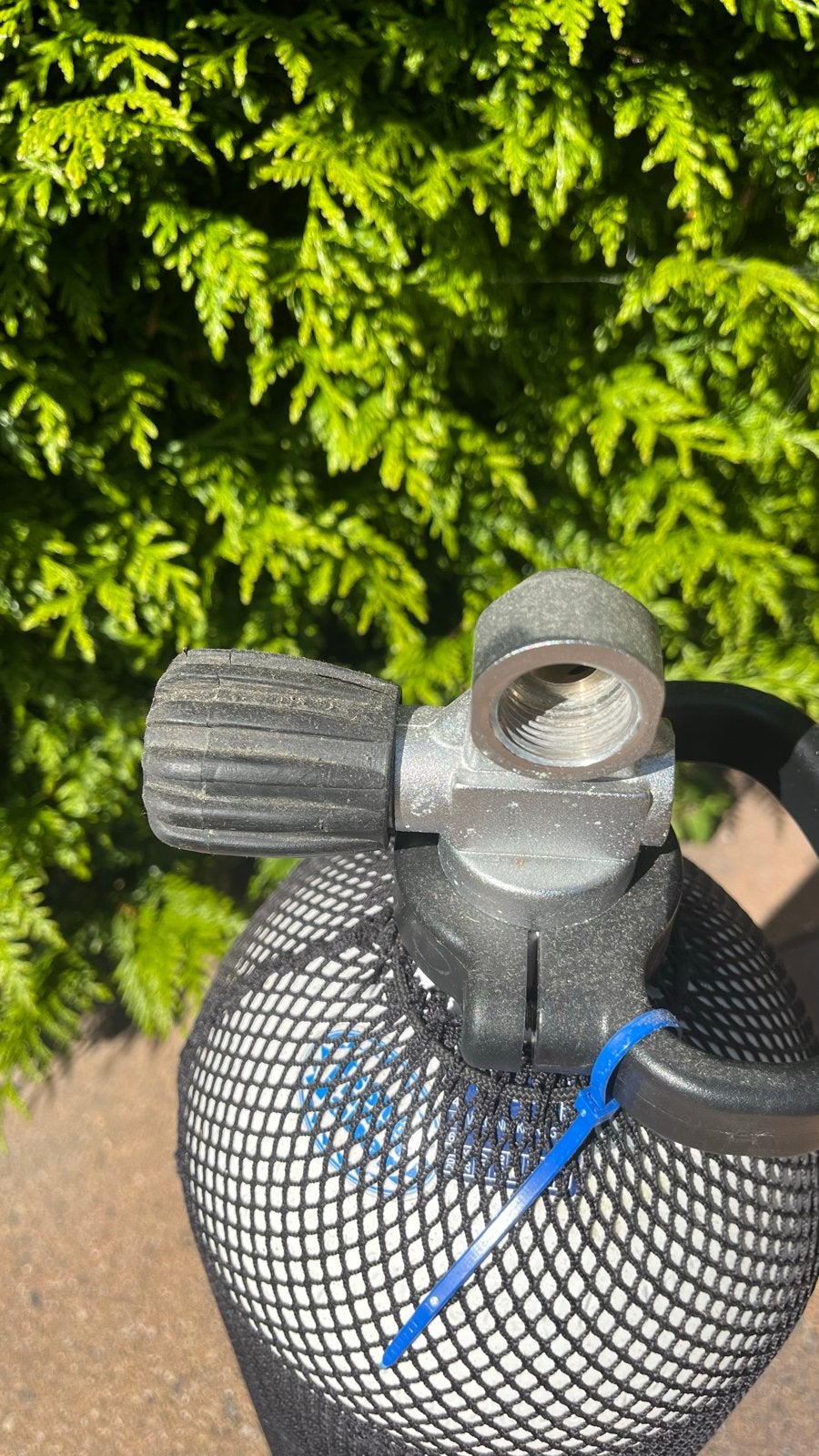 Duikfles met beschermnet en voet 10L, Watersport en Boten, Ophalen, Gebruikt, Duikfles