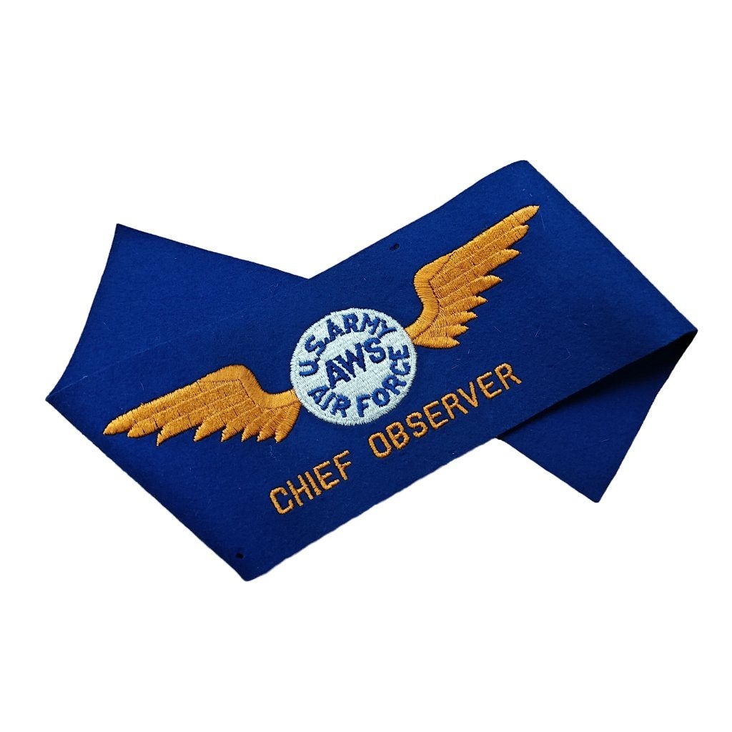 WWII USAAF Chief Observer Armband, Ophalen of Verzenden, Nederland, Embleem of Badge