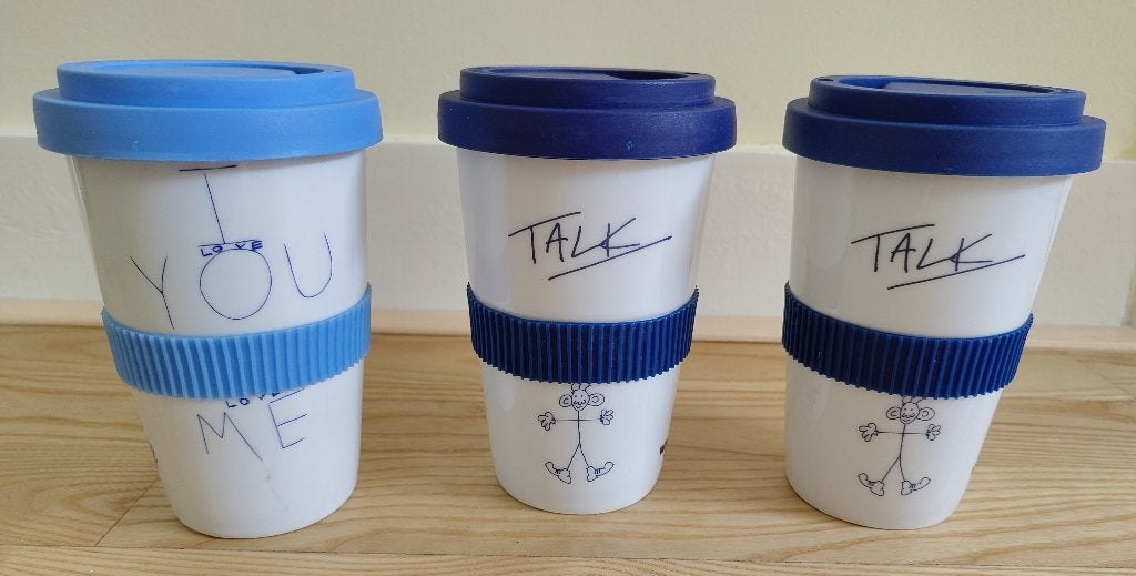 Coffee-to-go beker keramisch aardewerk 350 ml 3 stuks, Huis en Inrichting, Keuken | Servies, Nieuw, Ophalen of Verzenden, Overige stijlen
