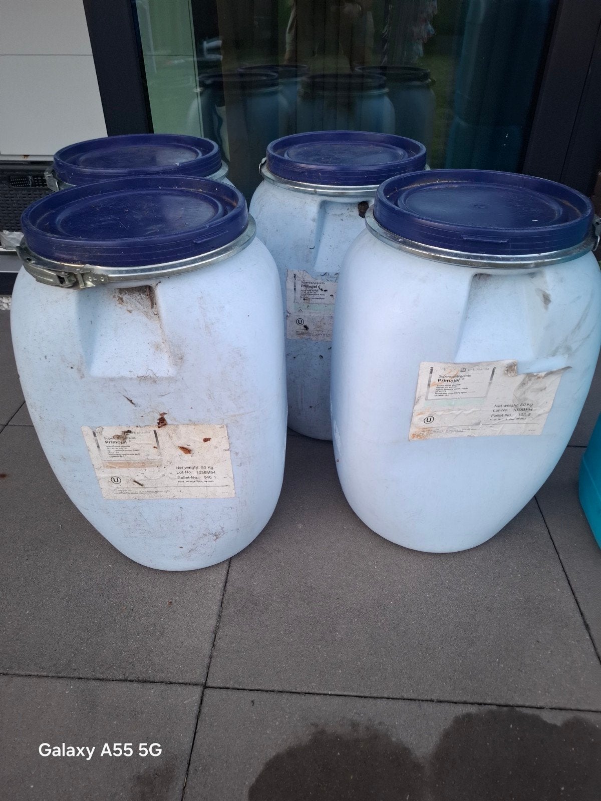 Voerton 60 liter met deksel en klemband, Ophalen, Gebruikt
