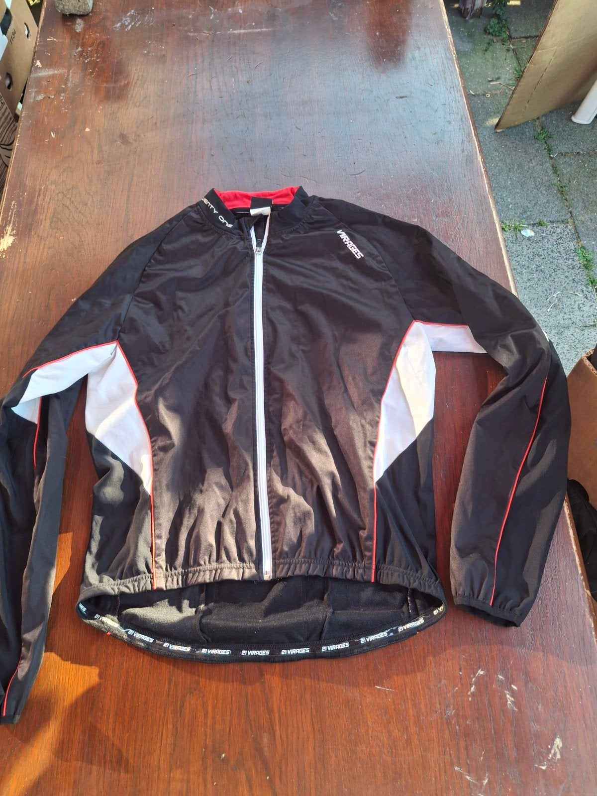 Zwart 21 Virages Wielerjack XL met Rode Accenten, 21 Virages, Gebruikt, Heren, Ophalen of Verzenden