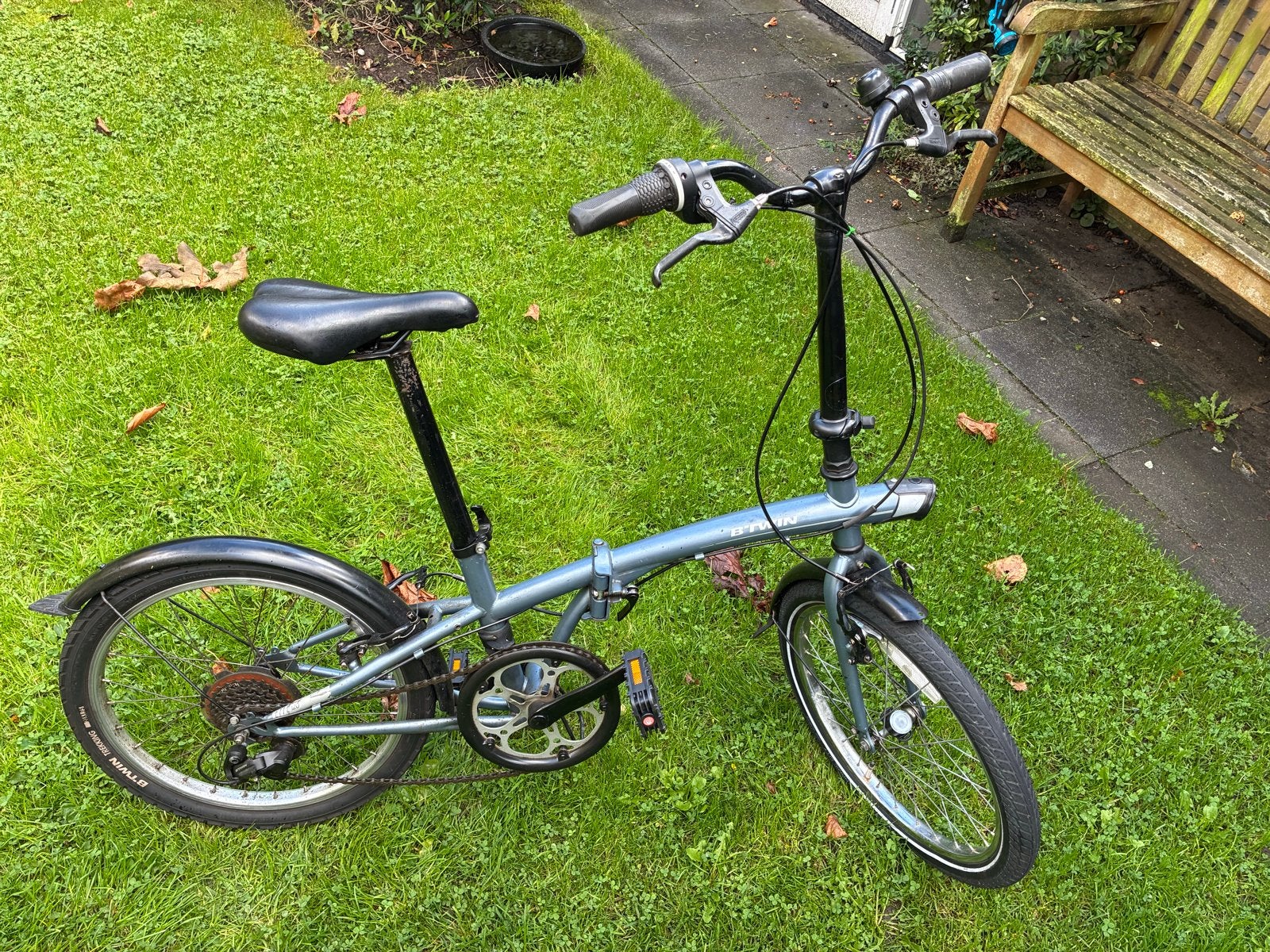 Vouwfiets Btwin - versnellingrn - ideaal woon-werkverkeer, Fietsen en Brommers, 20 inch of meer, Gebruikt, Velgrem, Versnellingen