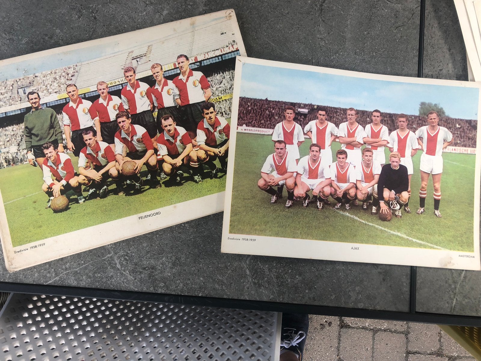 De eredivisie ên eerste divisie seizoen 1958/59 elftalfoto’s, Maat XL, Ophalen of Verzenden, Zo goed als nieuw, Overige typen