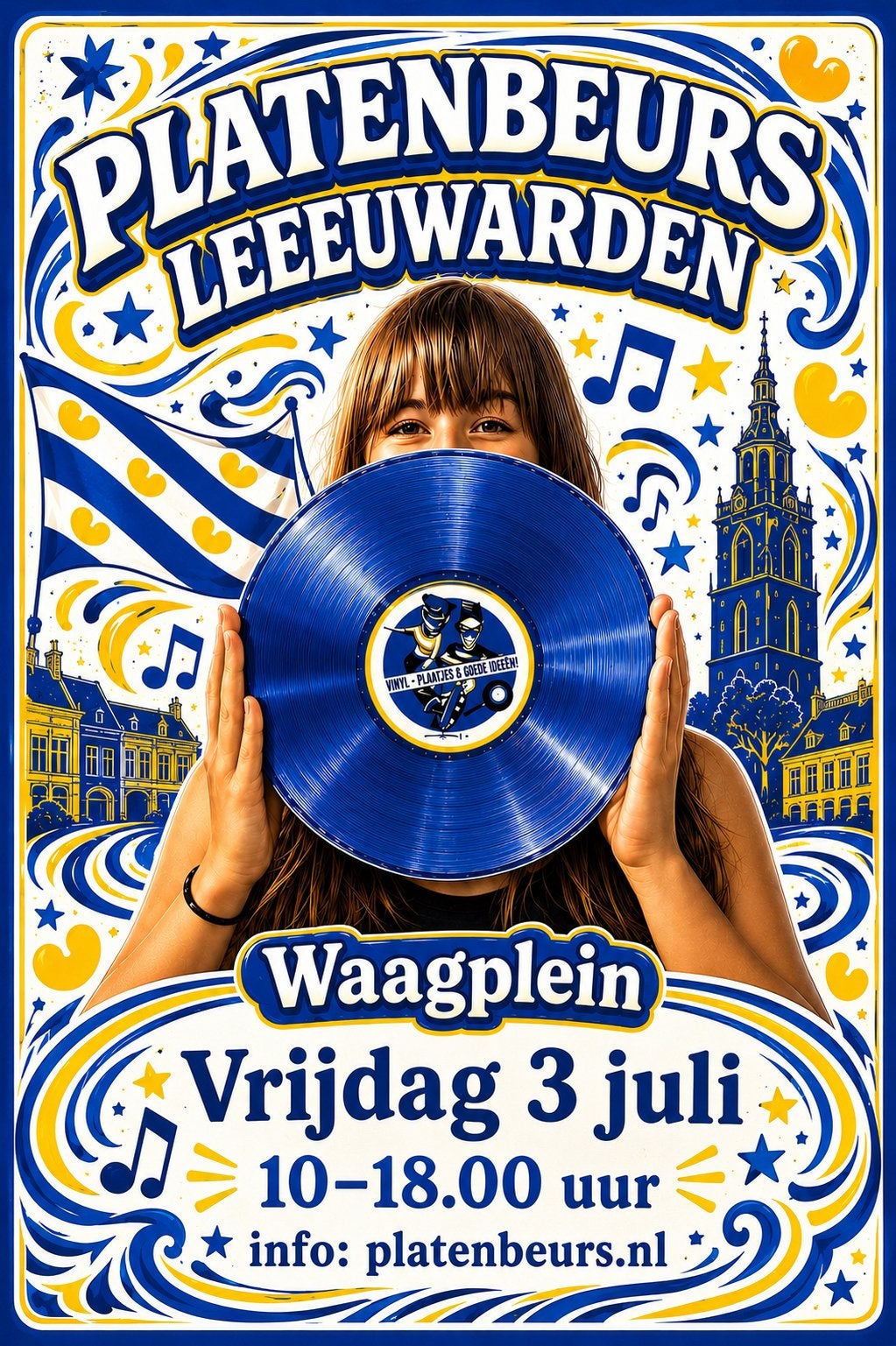 Platenbeurs Leeuwarden vrijdag 3 juli Waagplein, Ophalen of Verzenden, Nieuw in verpakking, Overige formaten
