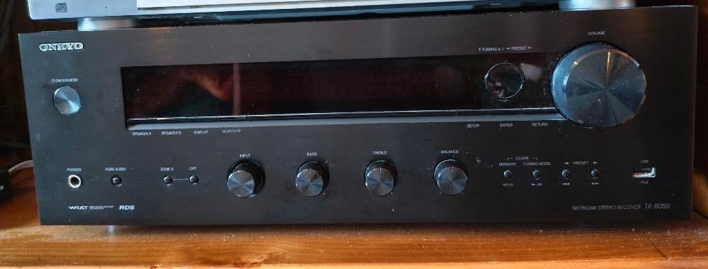 Onkyo TX-8050 Netwerk Stereo Receiver met phono, Ophalen, Gebruikt, 120 watt of meer, Stereo