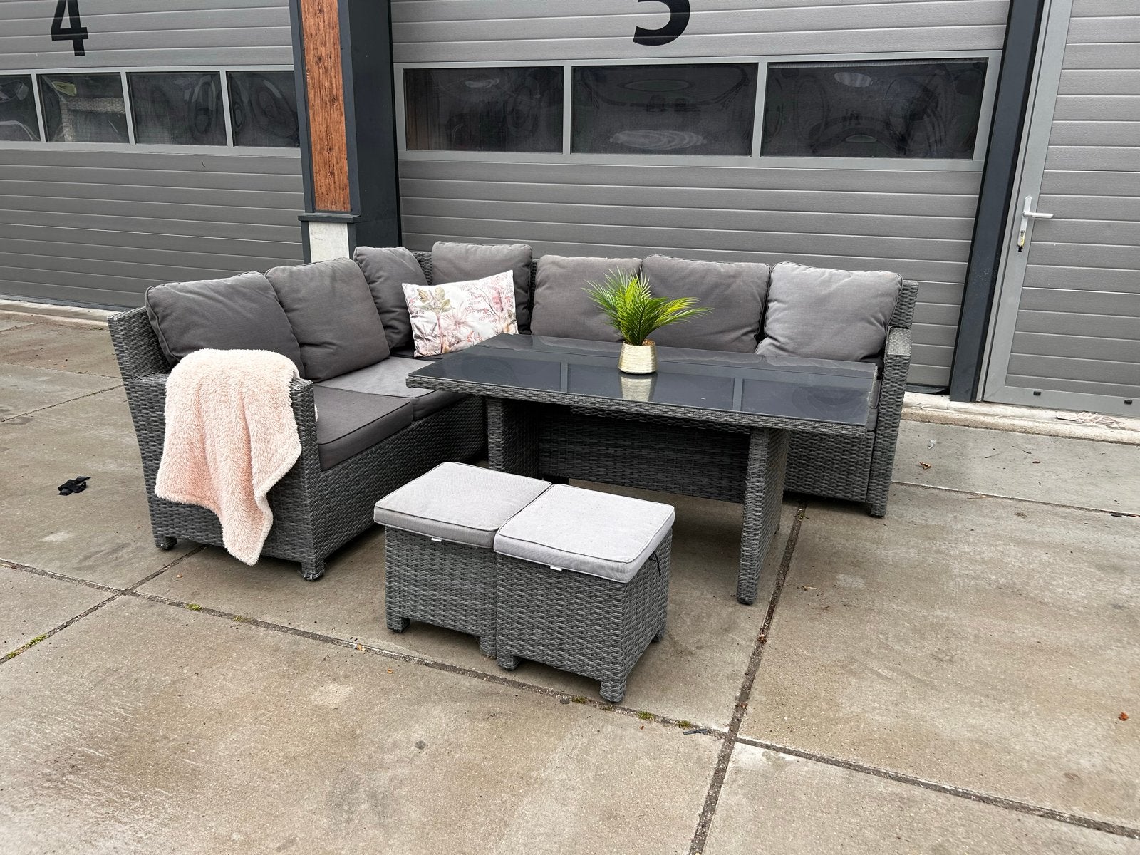 Garden Impressions diningset - goede staat, Ophalen, Gebruikt, ., Bank