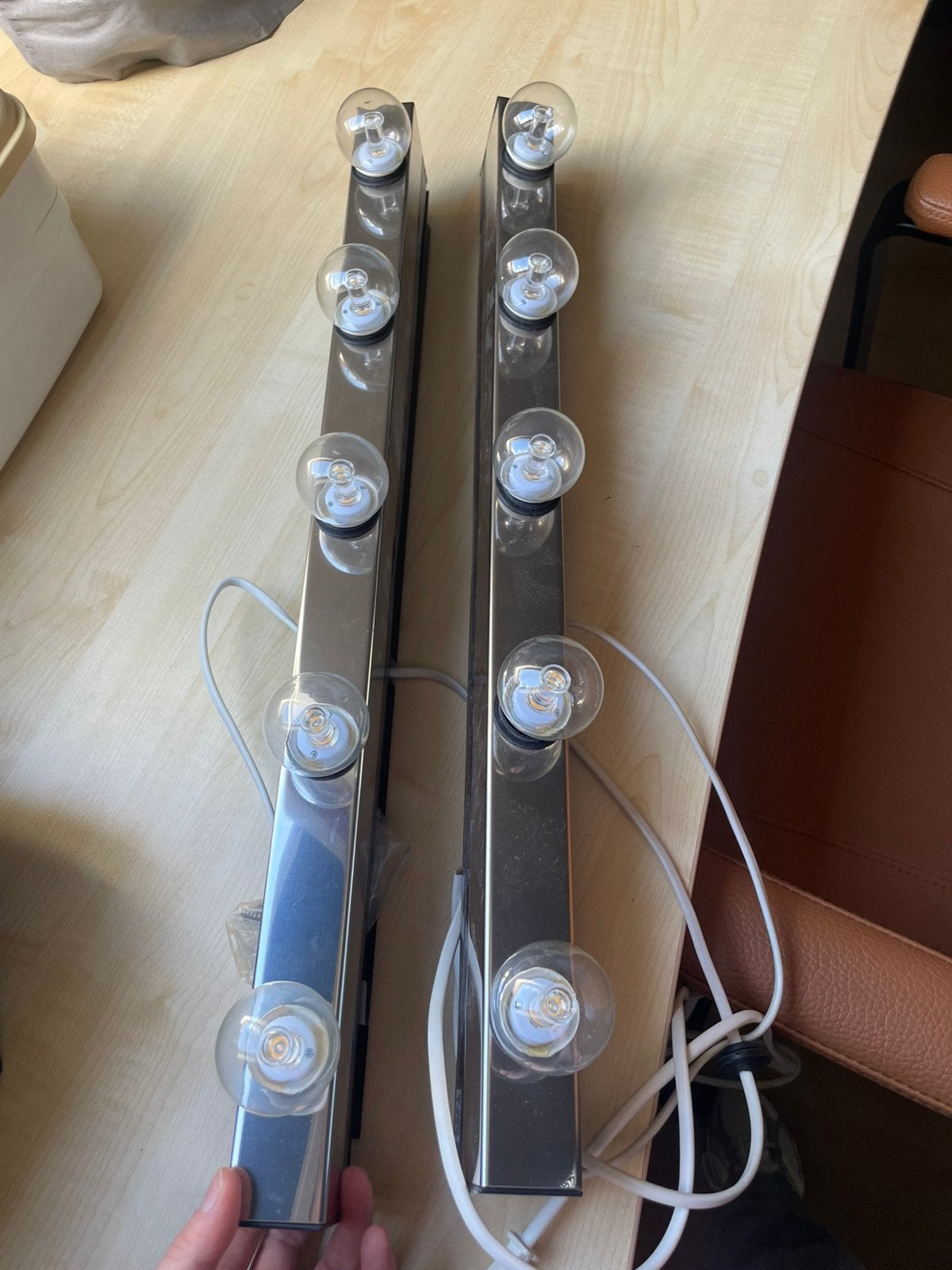 Hollywood led wandlampjes 2 stuks, Ophalen, Gebruikt