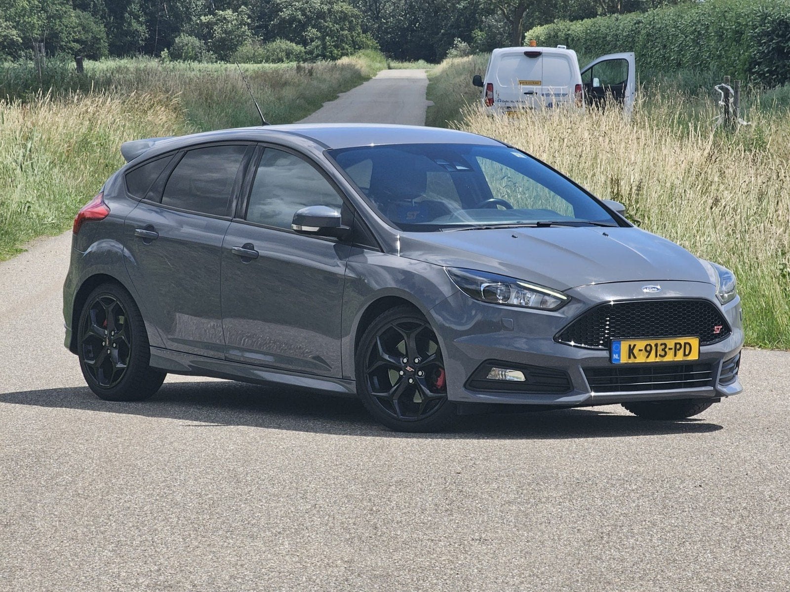 Ford Focus 2.0 Ecoboost 2016 Grijs, Auto's, 15 km/l, 4 cilinders, 1337 kg, Handgeschakeld