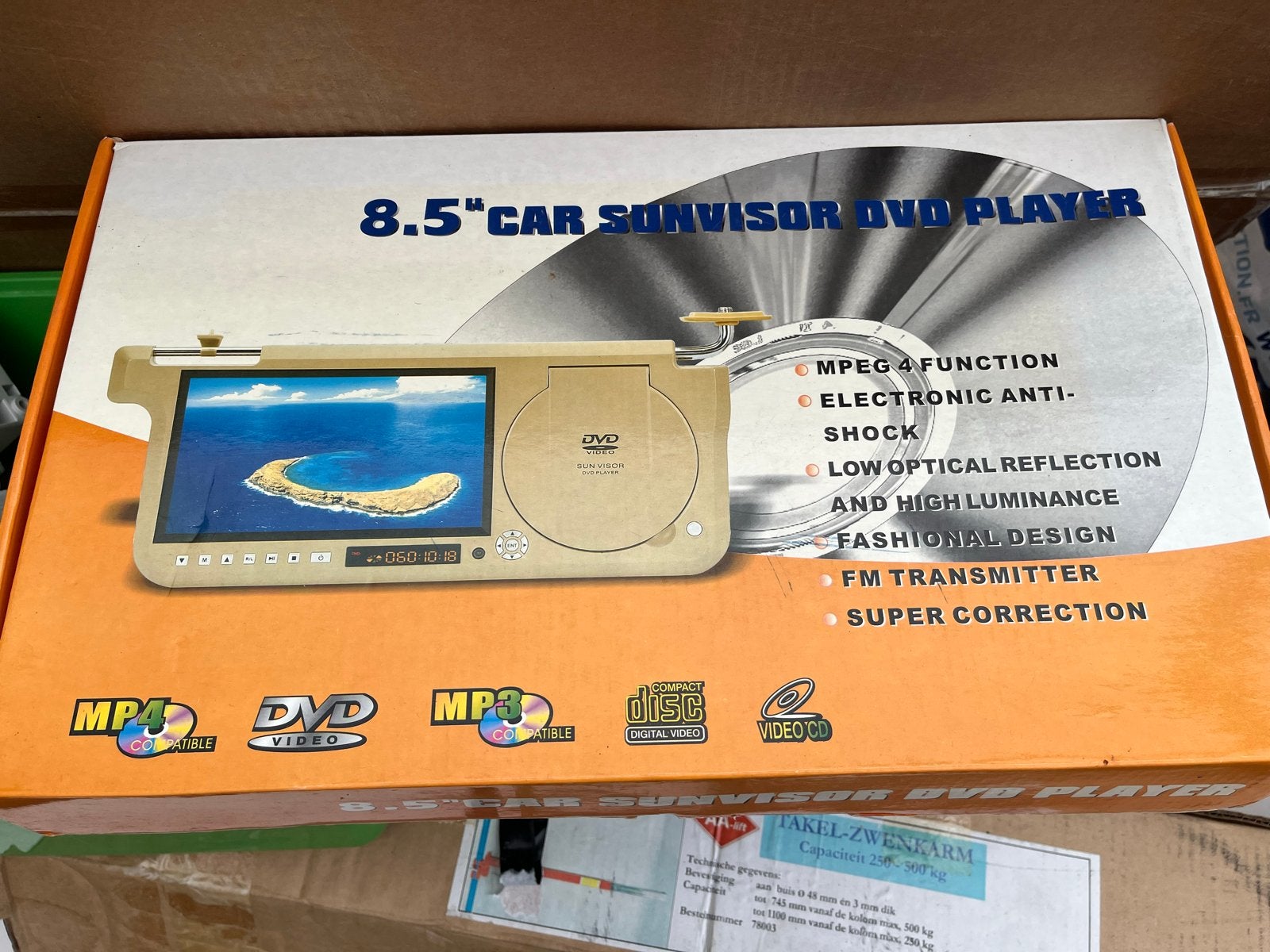 8.5" Auto Zonneklep DVD Speler - Nieuw in doos, Ophalen of Verzenden, Nieuw