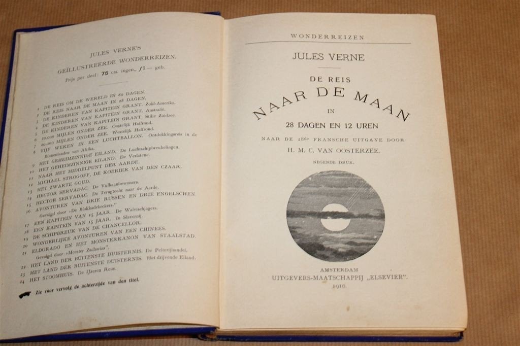 De Reis naar de Maan — Jules Verne Wonderreizen [1910], Ophalen of Verzenden, Gelezen