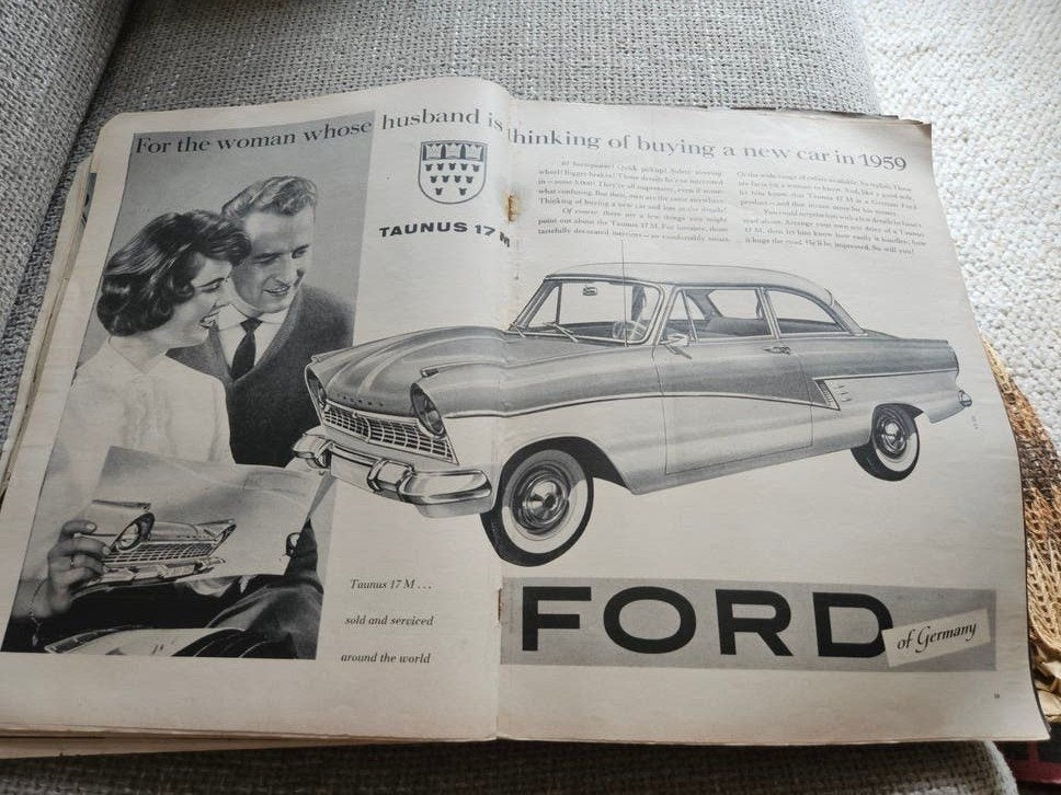 Ford Taunus 17 M advertentie uit 1959, Ophalen of Verzenden