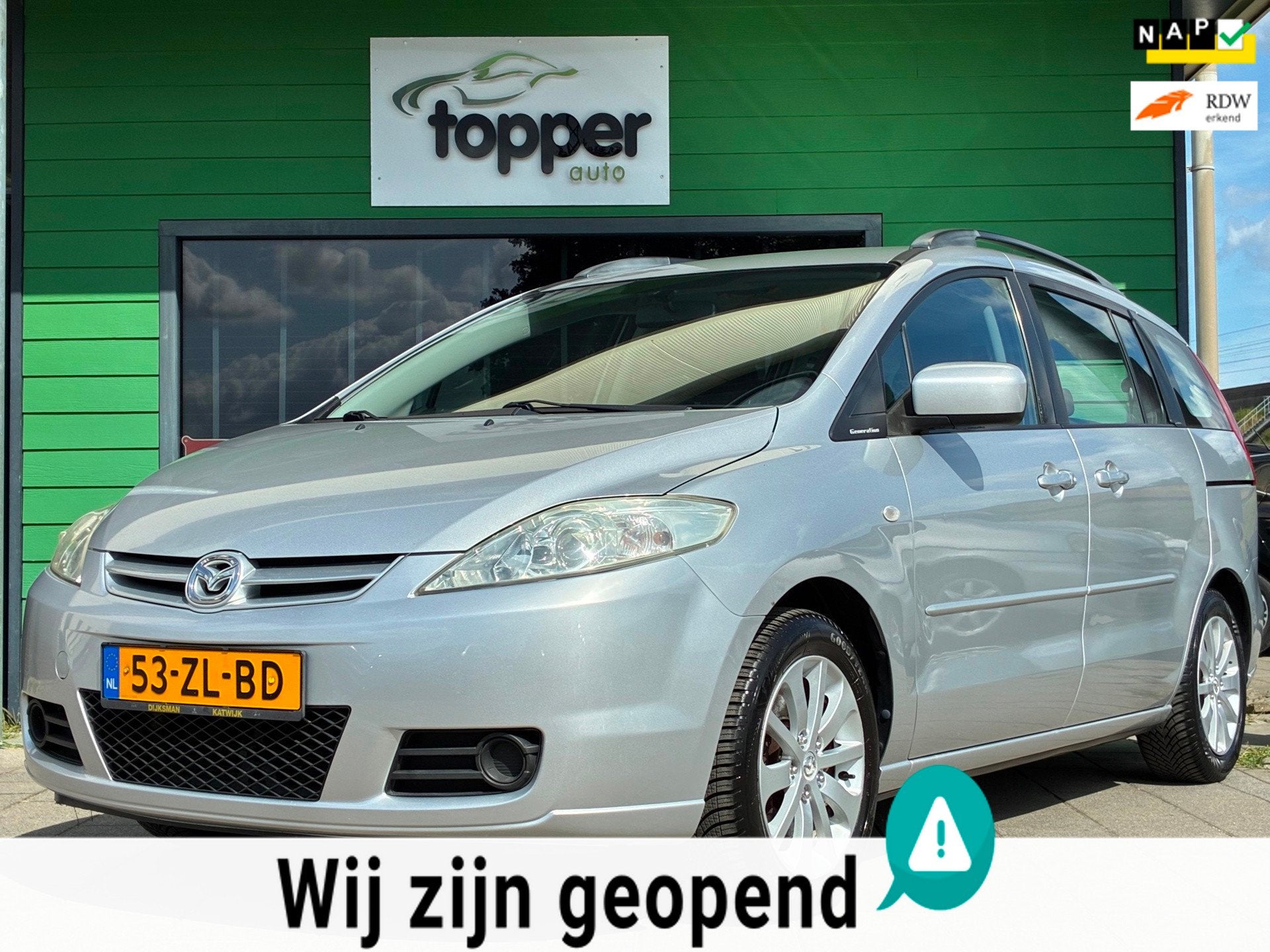 Mazda 5 1.8 Touring|7.pers|1e Eigenaar|CruiseControl|Climatr, Auto's, Mazda, Gebruikt, 1370 kg, 4 cilinders, Origineel Nederlands