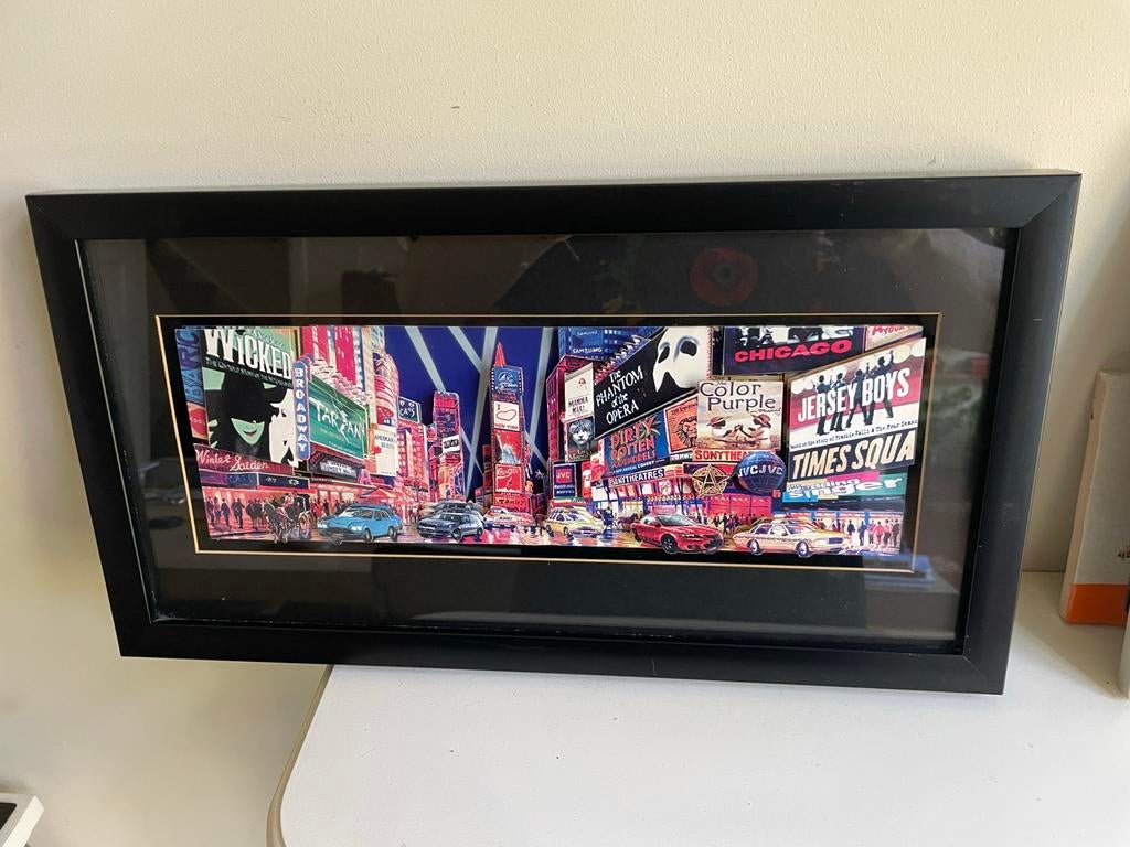 3D Papierkunst Times Square Shadowbox, Antiek en Kunst, Ophalen of Verzenden