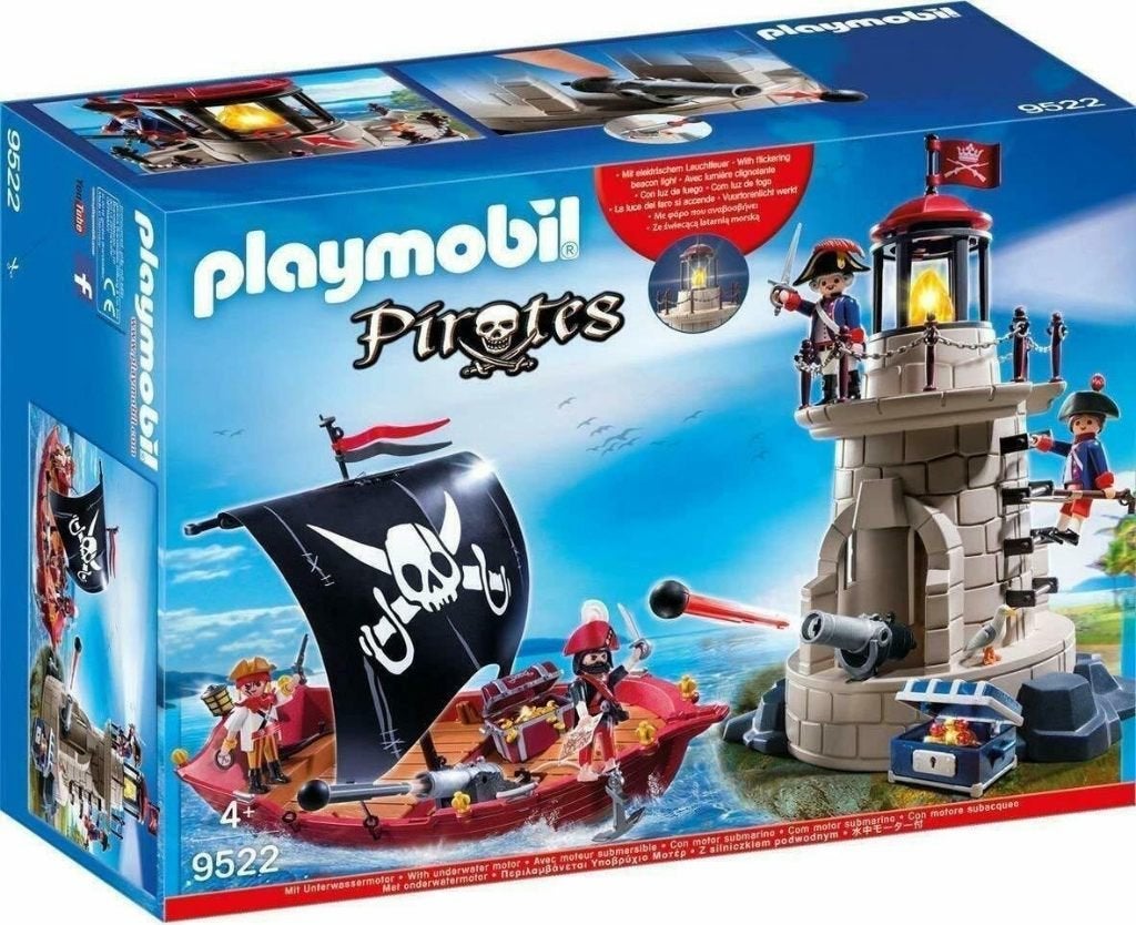 9522 piratenboot met vuurtoren en soldaten, Ophalen of Verzenden, Nieuw, Complete set