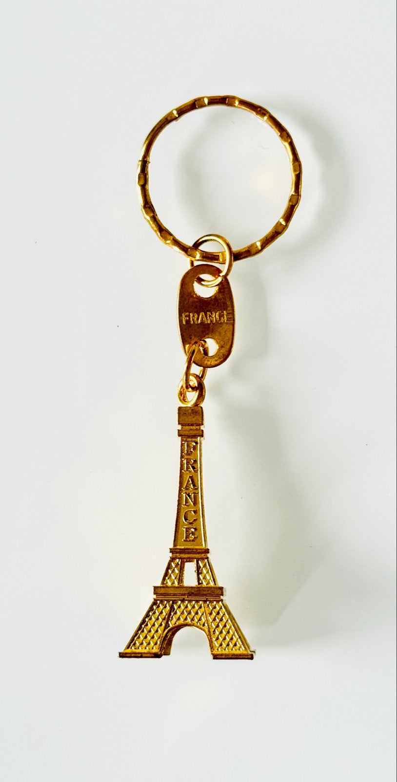 Goudkleurige Eiffeltoren Sleutelhanger - Parijs Souvenir, Verzamelen, Ophalen, Nieuw, Stad of Land