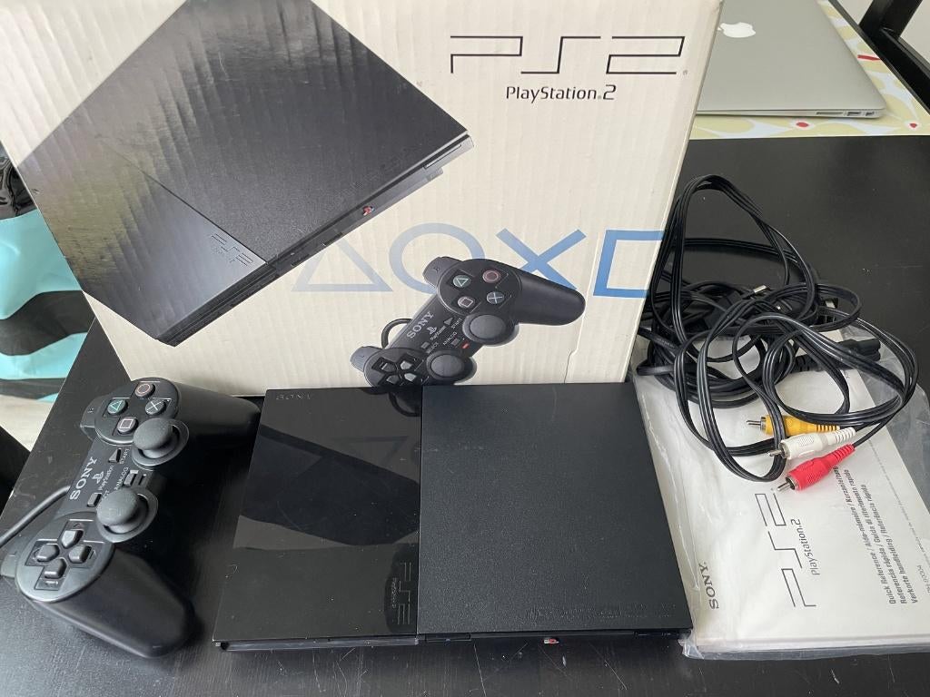 PlayStation 2, Spelcomputers en Games, Spelcomputers | Sony PlayStation 2, Zwart, Ophalen of Verzenden, Zo goed als nieuw, Met 1 controller
