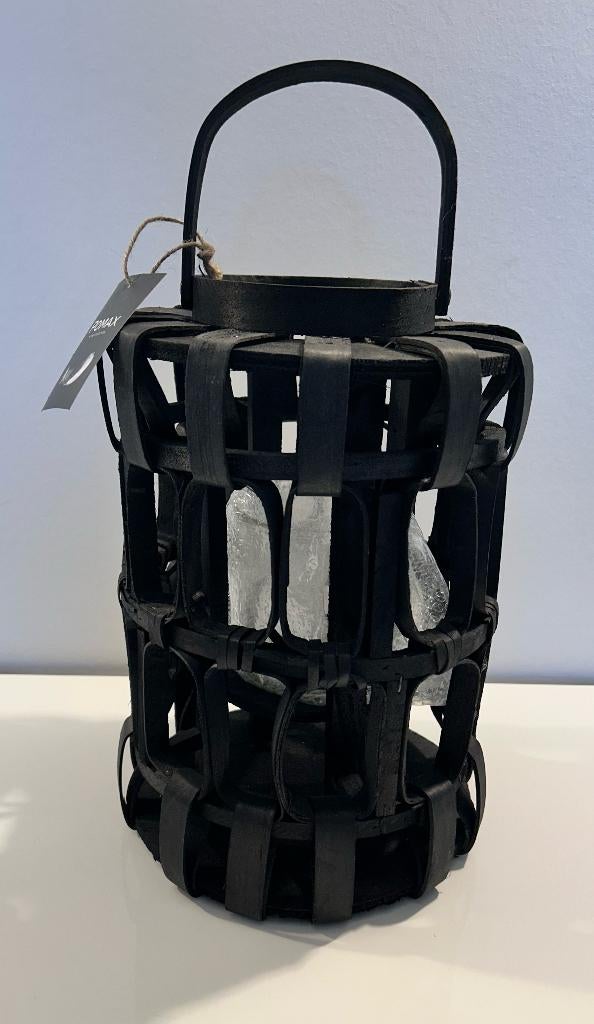 Pomax zwart windlicht, Overige materialen, 25 tot 50 cm, Zwart, Nieuw