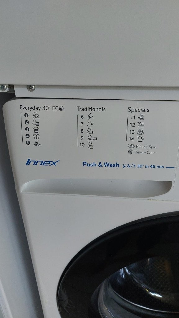 Indesit Innex wasmachine 7 kg – 1400 toeren – Inverter Motor, Ophalen, Zo goed als nieuw, 85 tot 90 cm, 1200 tot 1600 toeren