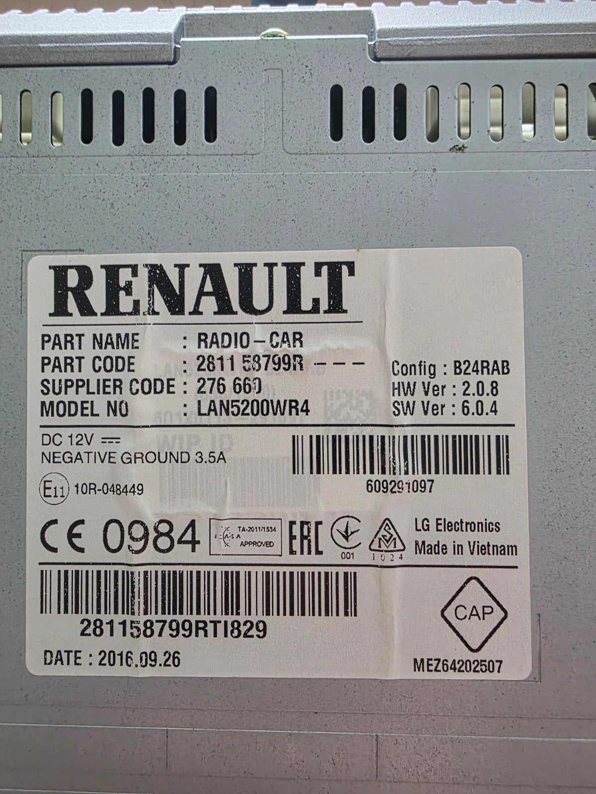 Renault Dacia Gen2 GPS Original R-Link Evolution Navigatiesy, Auto diversen, Autoradio's, Ophalen of Verzenden