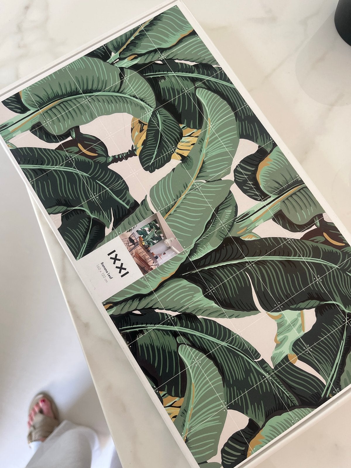 Grote IXXI Banana Leaf wanddecoratie 160x120 cm, Groen, Nieuw, Ophalen of Verzenden, Wandbord of Wandpaneel